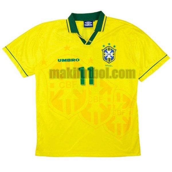 camisetas brasil 1994 primera romario 11 amarillo