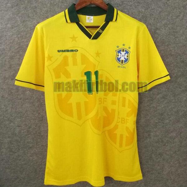 camisetas brasil 1994 primera romario 11 amarillo