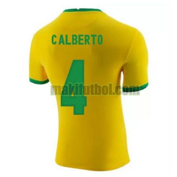 camisetas brasil 2020-2021 primera c.alberto 4 amarillo