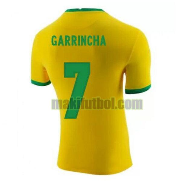 camisetas brasil 2020-2021 primera garrincha 7 amarillo