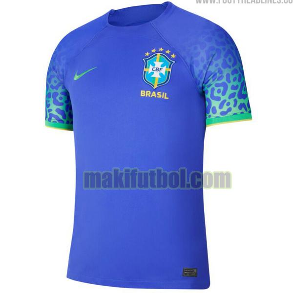 camisetas brasil 2022 2023 segunda tailandia azul