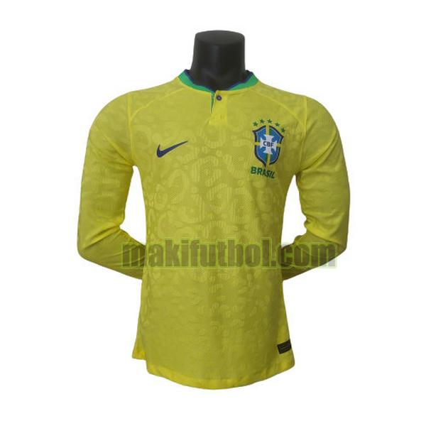 camisetas brasil 2022 primera player ml amarillo