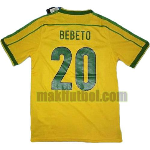 camisetas brasil copa mundial 1998 primera bebeto 20