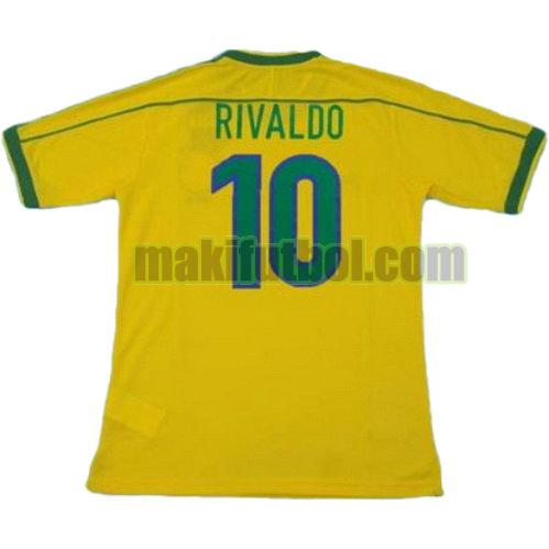 camisetas brasil copa mundial 1998 primera rivaldo 10