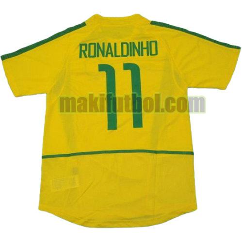 camisetas brasil copa mundial 2002 primera ronaldinho 11