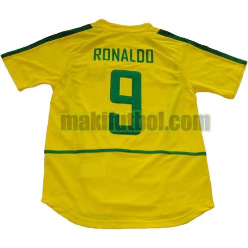 camisetas brasil copa mundial 2002 primera ronaldo 9