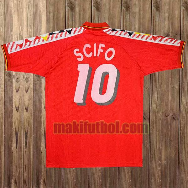 camisetas bélgica 1994-1996 primera scifo 10 rojo