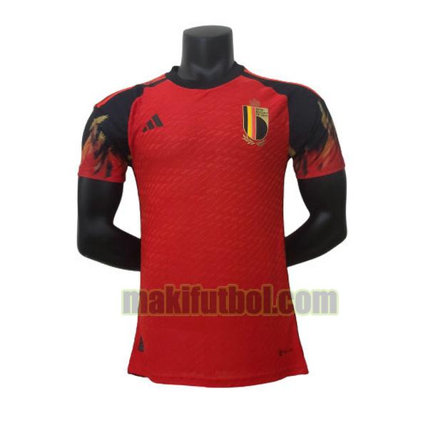 camisetas bélgica 2022 primera player rojo