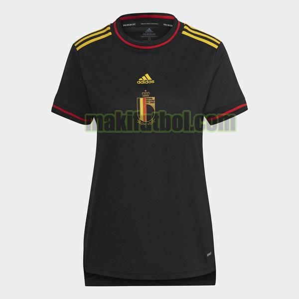 camisetas bélgica mujer euro 2022 primera negro