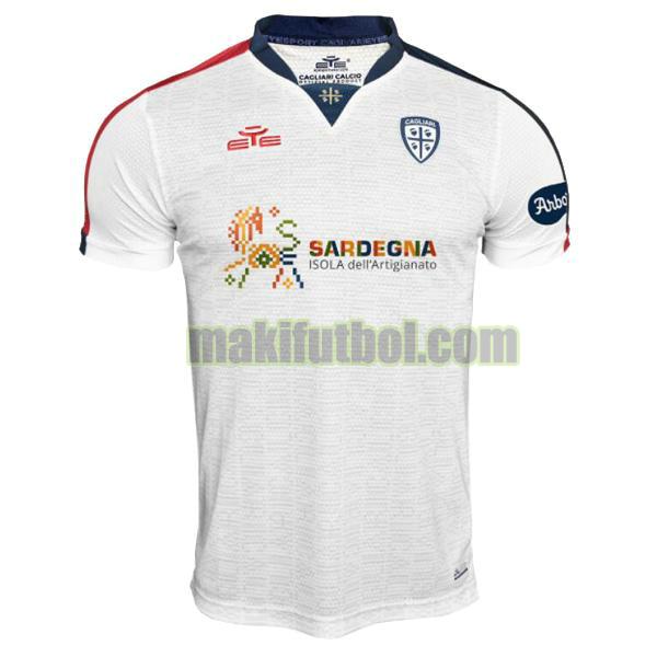 camisetas cagliari 2022 2023 segunda tailandia blanco