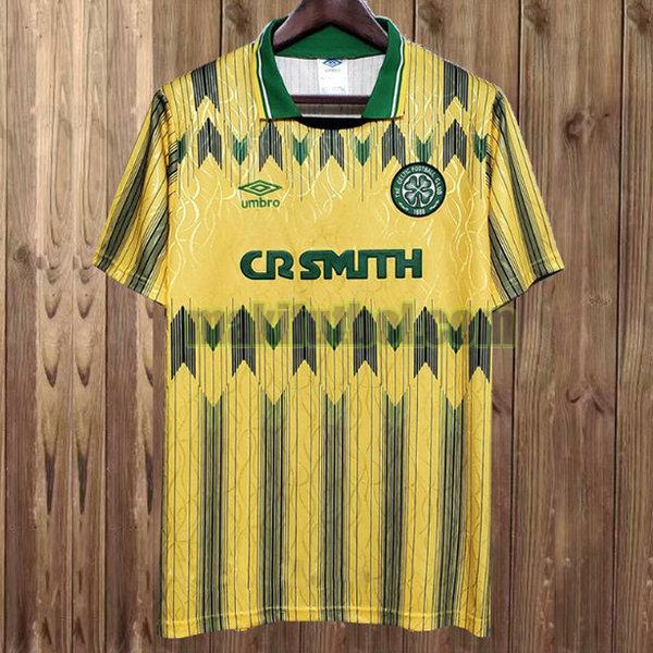 camisetas celtic 1989-1991 segunda amarillo