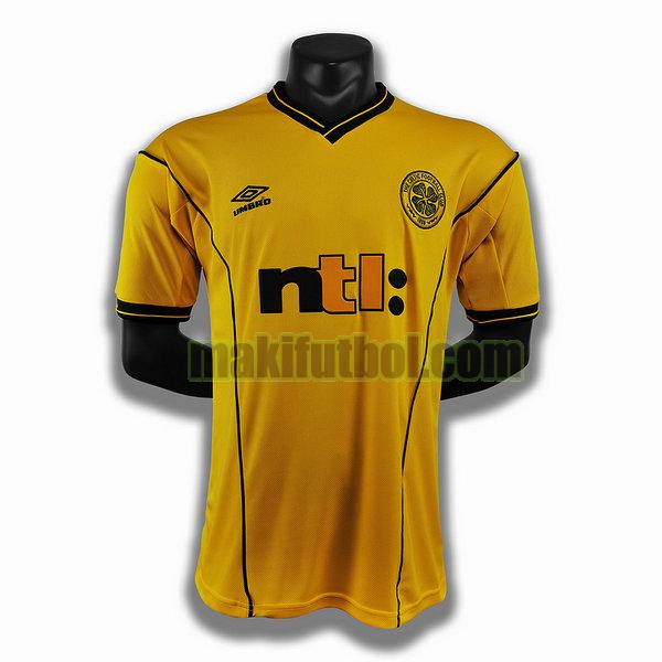 camisetas celtic 2002 segunda player amarillo