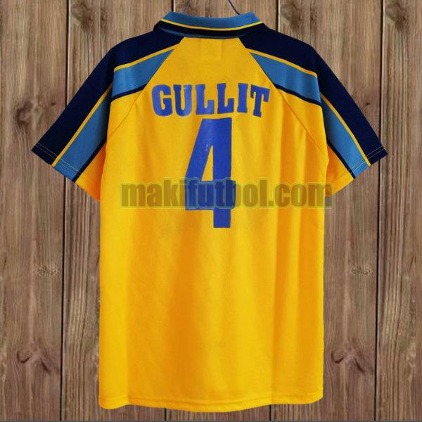 camisetas chelsea 1996-1997 segunda gullit 4 amarillo