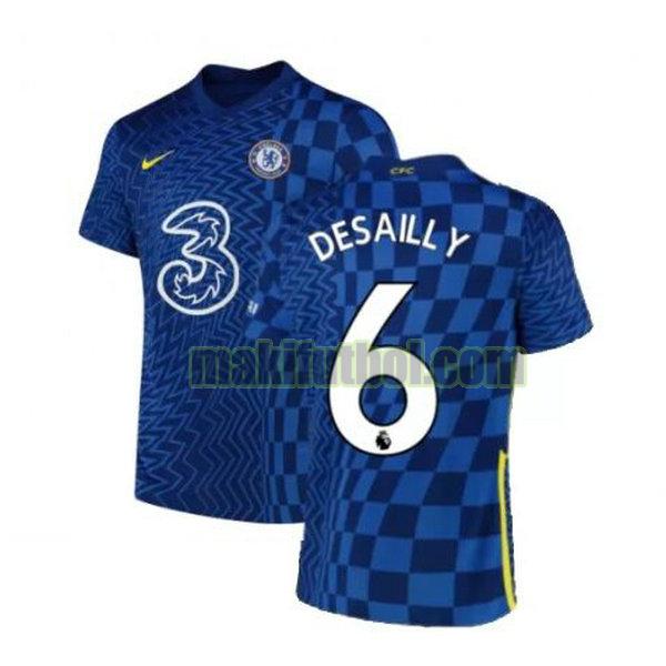 camisetas chelsea 2021 2022 primera desailly 6 azul