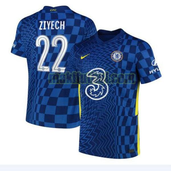 camisetas chelsea 2021 2022 primera ziyech 22 azul