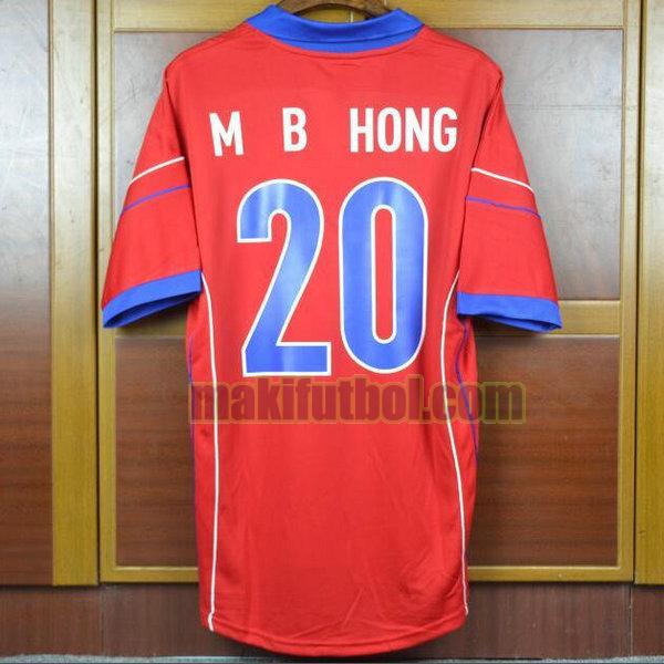 camisetas corea 1998 primera m b hong 20 rojo