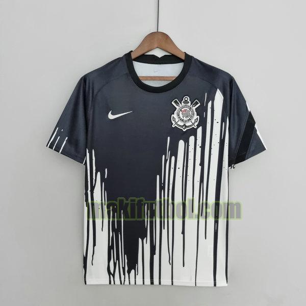camisetas corinthians paulista 2022 2023 pre game negro blanco
