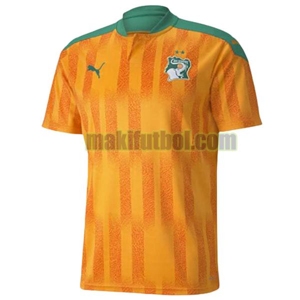camisetas costa de marfil 2021 primera tailandia naranja