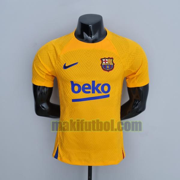 camisetas entrenamiento barcelona 2022 2023 player amarillo