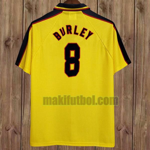 camisetas escocia 1996-1998 segunda burley 8 amarillo