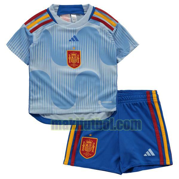 camisetas espana niño 2022 segunda azul