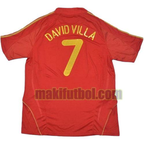camisetas españa 2008 primera david villa 7