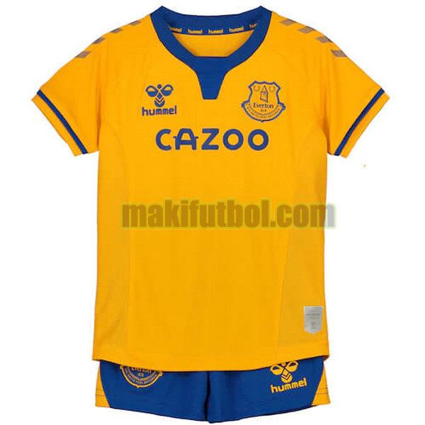 camisetas everton niño 2020-2021 segunda amarillo