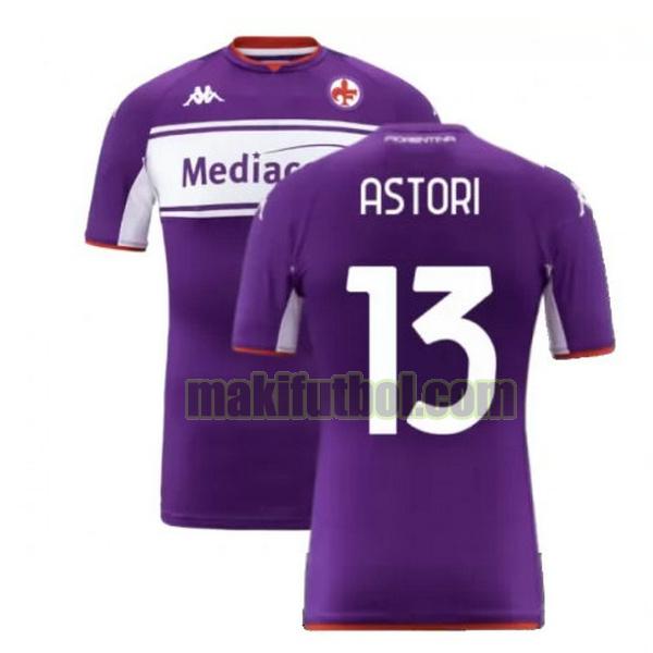 camisetas fiorentina 2021 2022 primera astori 13 púrpura