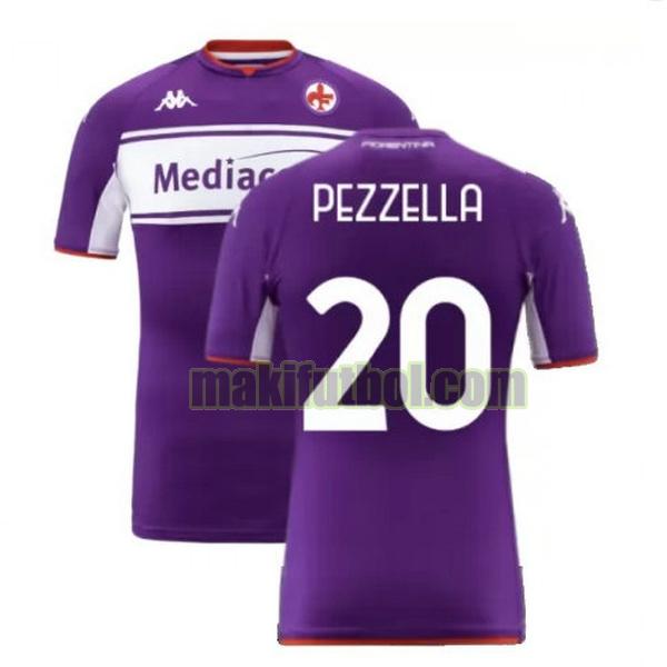 camisetas fiorentina 2021 2022 primera pezzella 20 púrpura