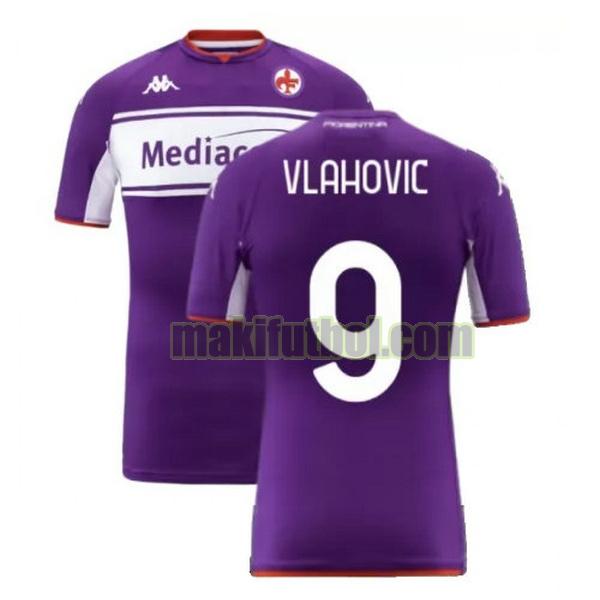 camisetas fiorentina 2021 2022 primera vlahovic 9 púrpura