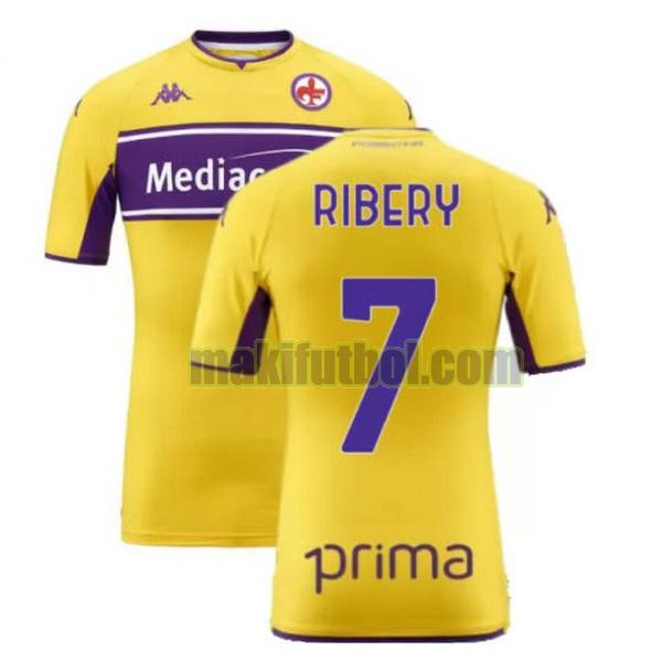 camisetas fiorentina 2021 2022 tercera ribery 7 amarillo