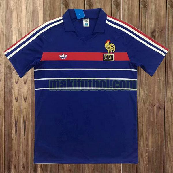 camisetas francia 1984 primera azul