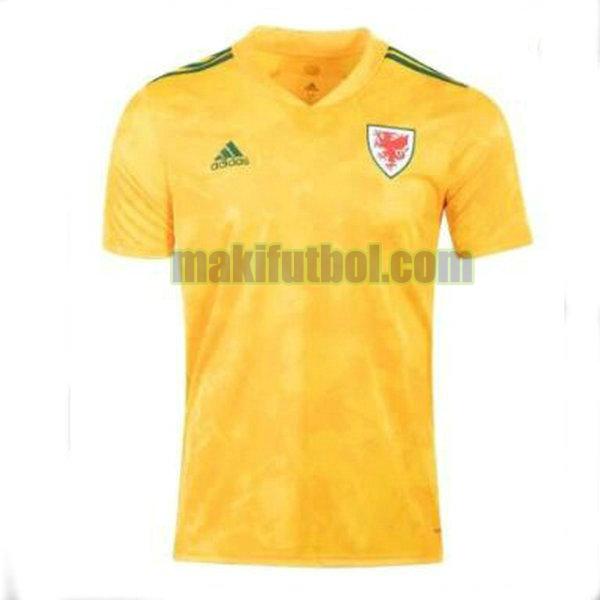 camisetas gales 2021 2022 segunda equipacion amarillo