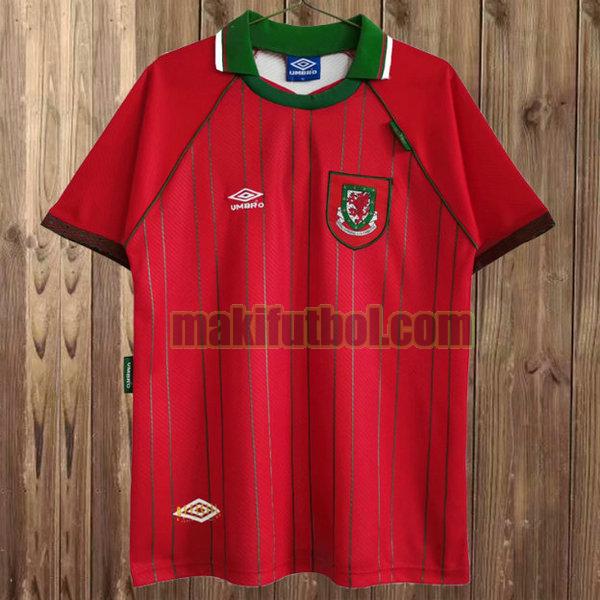 camisetas galles 1994-1996 primera rojo