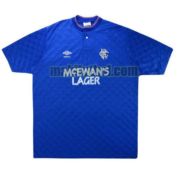 camisetas glasgow rangers 1987-1990 primera azul