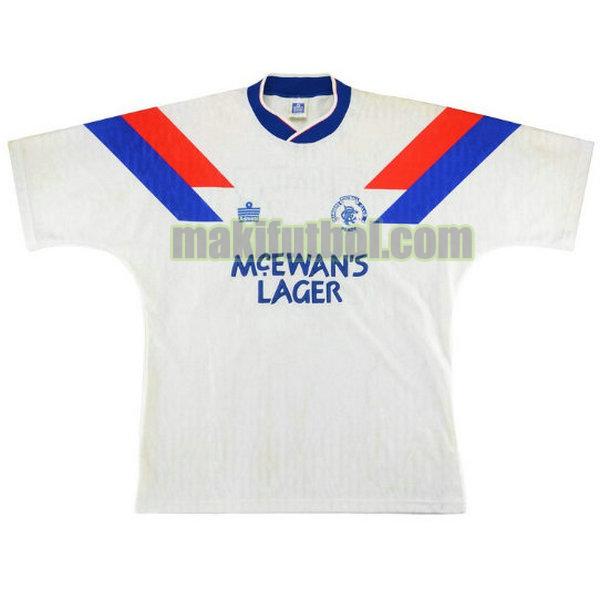 camisetas glasgow rangers 1990-1992 segunda blanco