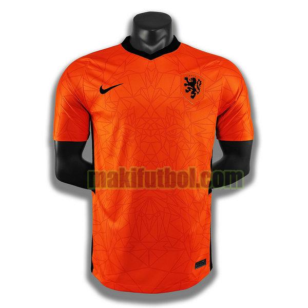 camisetas holanda 2020-2021 primera player naranja