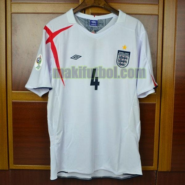 camisetas inglaterra 2006 primera gerrard 4 blanco