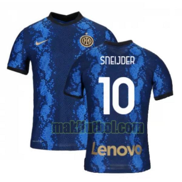 camisetas inter milan 2021 2022 primera sneijder 10 azul