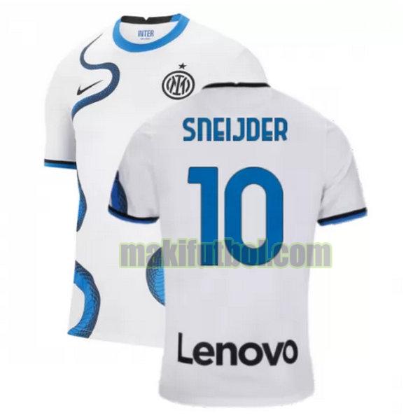 camisetas inter milan 2021 2022 segunda sneijder 10 blanco
