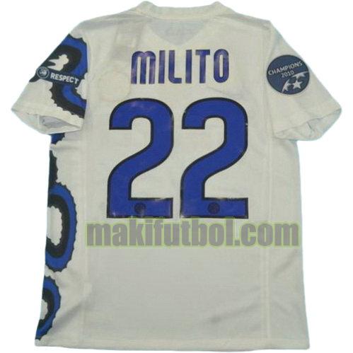 camisetas inter milan campeones 2010 segunda milito 22