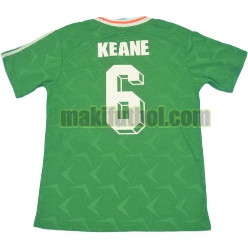 camisetas irlanda 1990-1992 primera keane 6