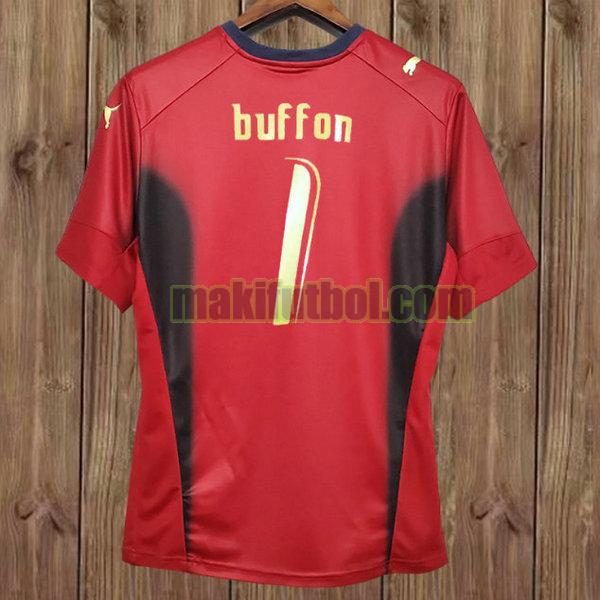 camisetas italia 2006 portero buffon 1 rojo
