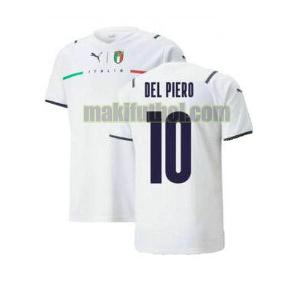 camisetas italia 2021 2022 segunda del piero 10 blanco