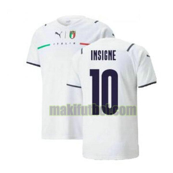 camisetas italia 2021 2022 segunda insigne 10 blanco