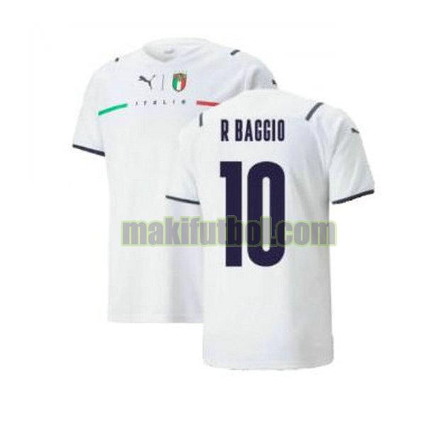 camisetas italia 2021 2022 segunda r baggio 10 blanco