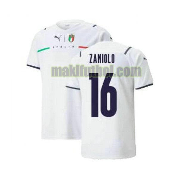 camisetas italia 2021 2022 segunda zaniolo 16 blanco
