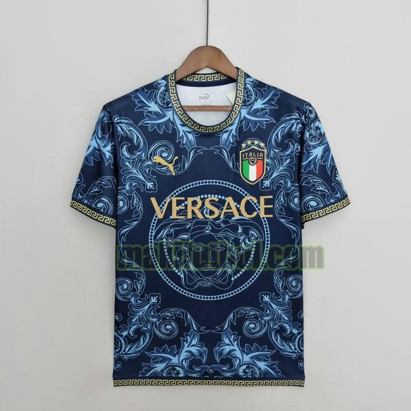 camisetas italia 2022 versace azul