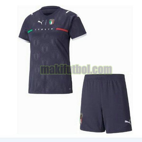 camisetas italia niño 2021 2022 portero negro