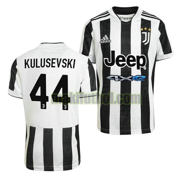 camisetas juventus 2021 2022 primera dejan kulusevski 44 negro blanco